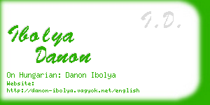 ibolya danon business card